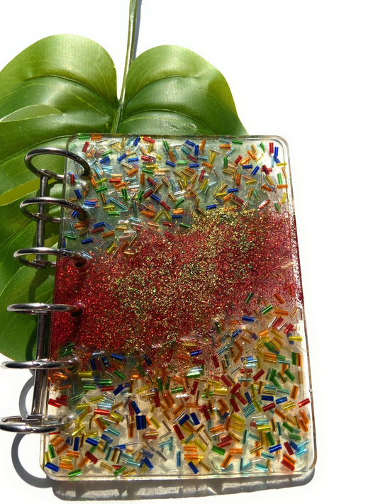 Custom Resin Notebook | Multi Color Notebook | Reusable Mini Journal | Personal Notebook